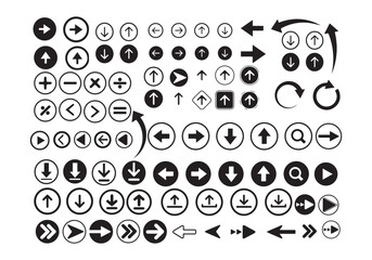 Arrows big black set icons . Arrow vector collection. Arrow. Cursor. Modern simple arrows. Vector illustration eps 10 