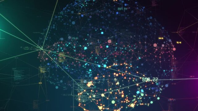 AI Brain Neural Network Machine Learning Algorithm Data Processing