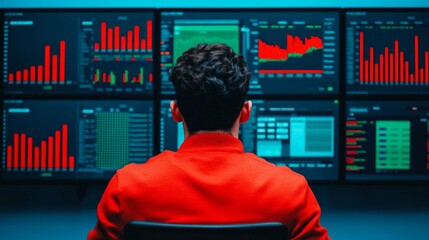 Digital Marketer Crafting Targeted Ad Campaign with Analytical Success