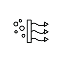 Air purification icon Flat art illustration in outline