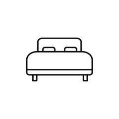 Bed icon Flat art illustration in outline