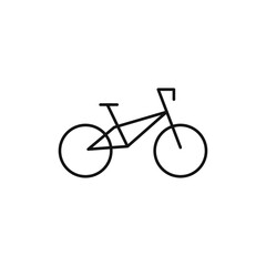 Bicycle icon Flat art illustration in outline
