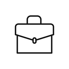 Briefcase icon Flat art illustration in outline