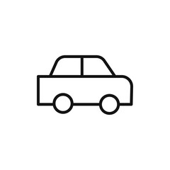 Car Icon Flat art illustration in outline