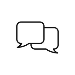 Fototapeta premium Chat Icon Flat art illustration in outline