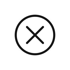 Fototapeta premium Close Icon Flat art illustration in outline