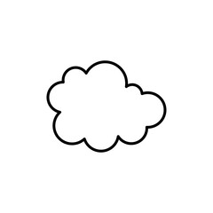 Cloud icon Flat art illustration in outline
