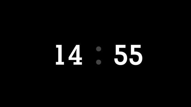 15 Minutes Animation Countdown Timer. Countdown 15 Minutes Animation. 4K Resolution