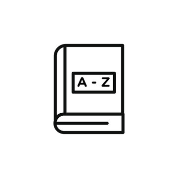 recommend clip art: Dictionaries icon Flat art illustration in outline
