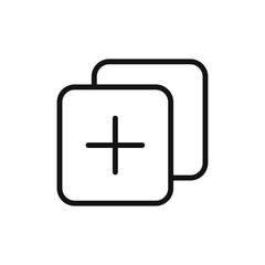 Obraz premium Duplicate icon Flat art illustration in outline