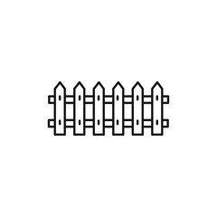 Fence icon Flat art illustration in outline