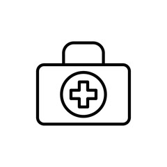 First Aid Icon Flat art illustration in outline