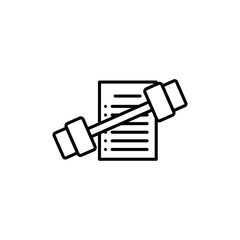 Fitness plan icon Flat art illustration in outline