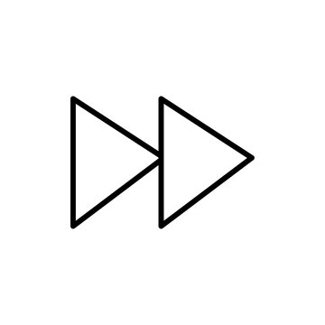 recommend clip art: Fast forward icon Flat art illustration in outline