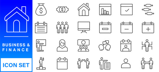 Finance line icons set. Money payments elements outline icons collection. Payments elements symbols. Currency, money, bank, cryptocurrency, check, wallet, piggy, balance, safe