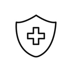 immunity icon Flat art illustration in outline