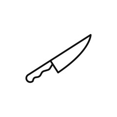 knife icon Flat art illustration in outline