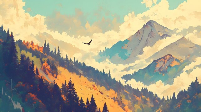 A vintage-style design with distressed textures, old-school fonts, and muted color schemes, evoking a nostalgic feel of classic posters.