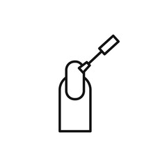 Manicure icon Flat art illustration in outline