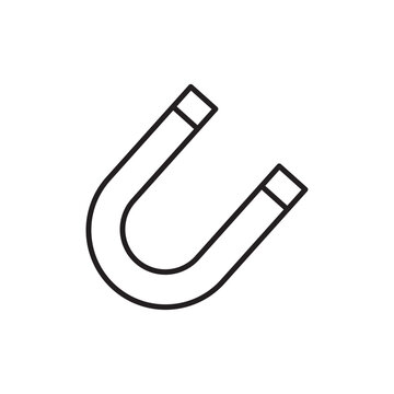 recommend clip art: Magnet icon Flat art illustration in outline