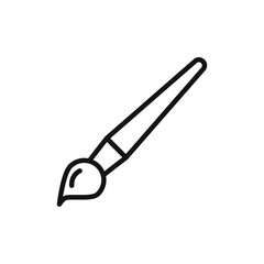 Paint brush icon Flat art illustration in outline
