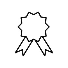 Ribbon Icon Flat art illustration in outline