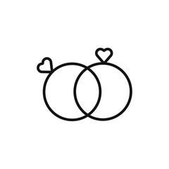 Ring icon Flat art illustration in outline