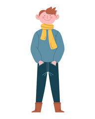 man wearing winter clothes