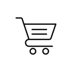 Shopping icon Flat art illustration in outline