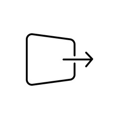 Sign out icon Flat art illustration in outline