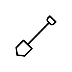 Shovel icon Flat art illustration in outline