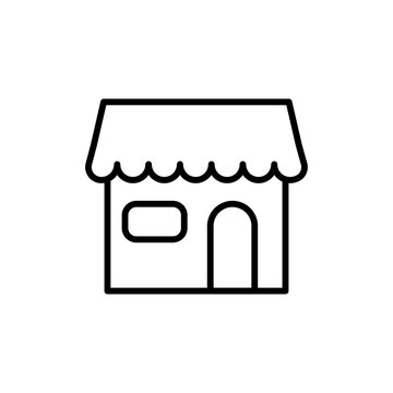 recommend clip art: Shop icon Flat art illustration in outline