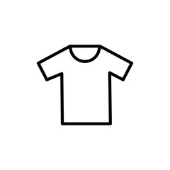 T shirt Icon Flat art illustration in outline