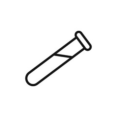 Test tube icon Flat art illustration in outline