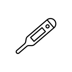 Thermometer Icon Flat art illustration in outline