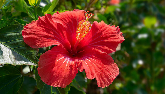 Hibiscus Rosa-Sinensis: A Floral Masterpiece in Full Bloom (Gudhal)