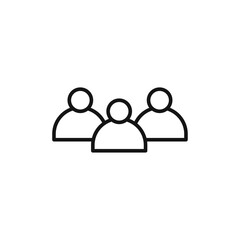 Users icon Flat art illustration in outline