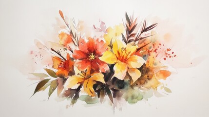 Watercolor Floral Bouquet
