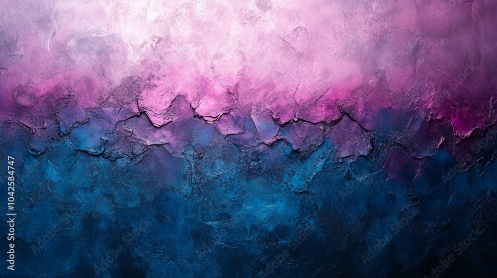 Fototapete The artwork features a dynamic blend of pink and blue colors, creating an abstract texture that captivates with its vibrant tones and layered depth.