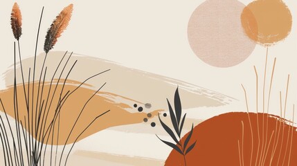 Abstract Art with Earthy Tones