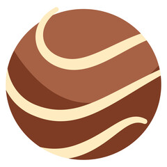 Chocolate Illustration in Trendy Cartoon Design. World Chocolate Day Celebration. Isolated Vector