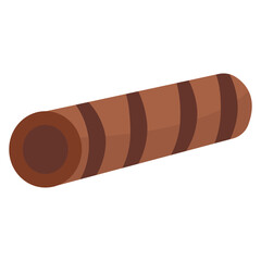 Chocolate Illustration in Trendy Cartoon Design. World Chocolate Day Celebration. Isolated Vector