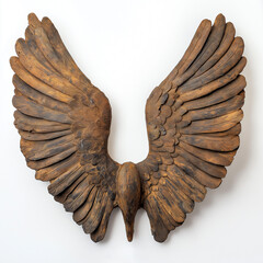 Magnificent Bronze Angelic Wings   Ancient Mythological Relic Sculpture