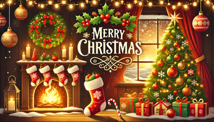 christmas tree with gifts