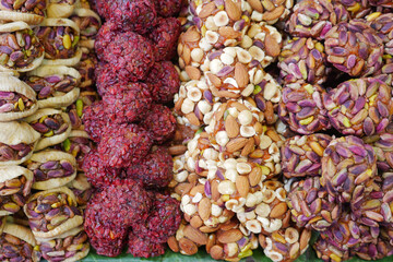 A Colorful Assortment of Traditional Nut and Fruit Snacks for Every Occasion and Palate