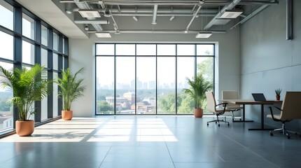 Obraz premium empty office room, Generated Ai 