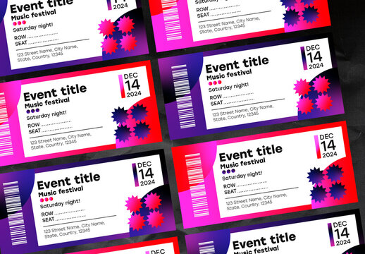 Music Festival Ticket Layout