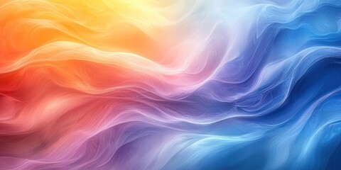 Obraz premium Abstract Background with Wavy Lines and Vibrant Color Gradient