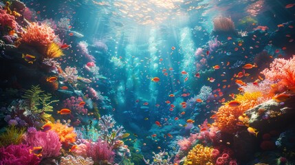 Fototapeta premium Vibrant Underwater Paradise
