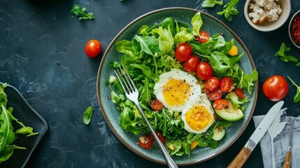 Elegant Dining Plates with Fresh Ingredients